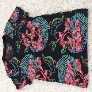 Levi's perfect crew neon floral print t-shirt